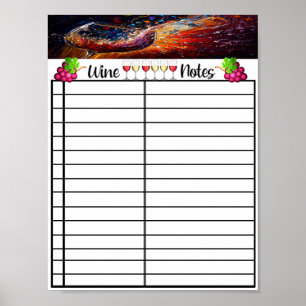 Wine List Get Organised  Poster