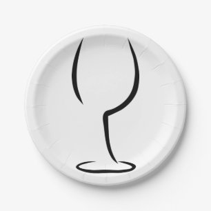 Wine Logo Paper Plate