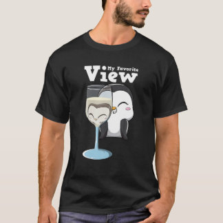 Wine Lover And Cute Penguin Bird Funny Alcohol Dri T-Shirt