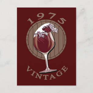 Wine Lover Birthday - 1975 Vintage Postcard