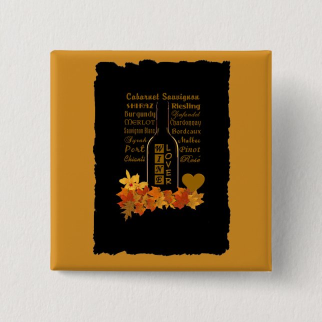 Wine Lover button (Front)