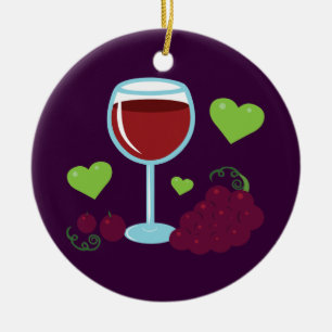 Wine Lover Ceramic Tree Decoration