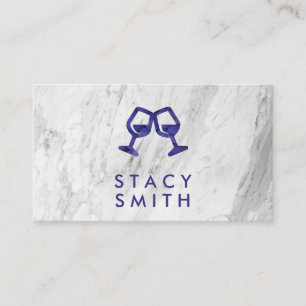 Wine Lover Cheers   Wine Grapes   Marble Business Card