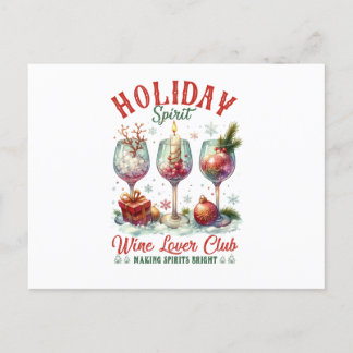 Wine Lover Club Holiday Postcard