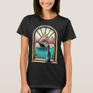 Wine Lover Cruise Ship Cruising Wine Drinking Bott T-Shirt