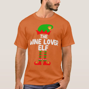 Wine Lover Elf Matching Family Group Christmas Par T-Shirt