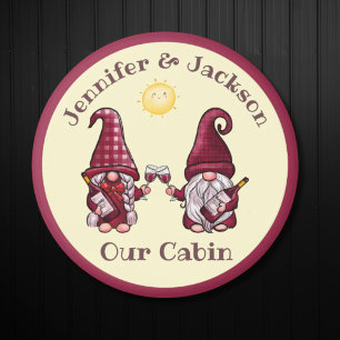 Wine Lover Gnome Couple Cruise Door Marker Magnet