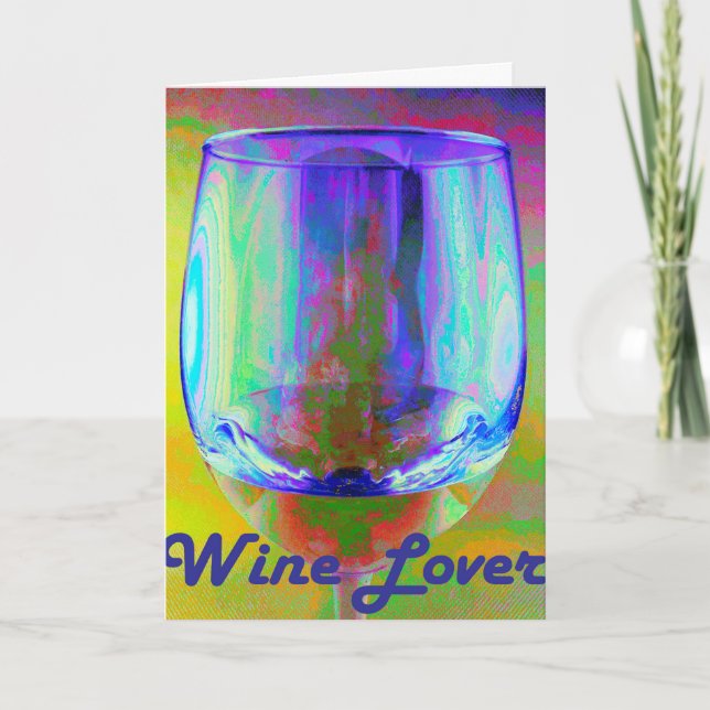 Wine Lover Greeting Card (Front)