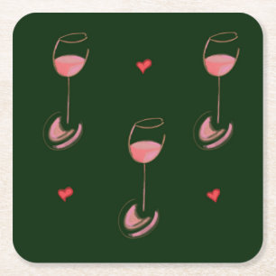 Wine lover paper coasters