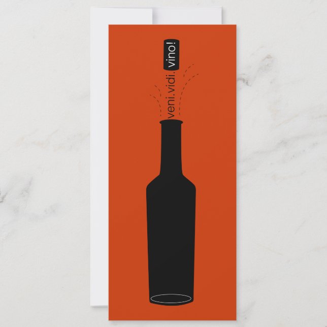 Wine Lover Veni Vidi Vino Wine Tasting Invite (Front)