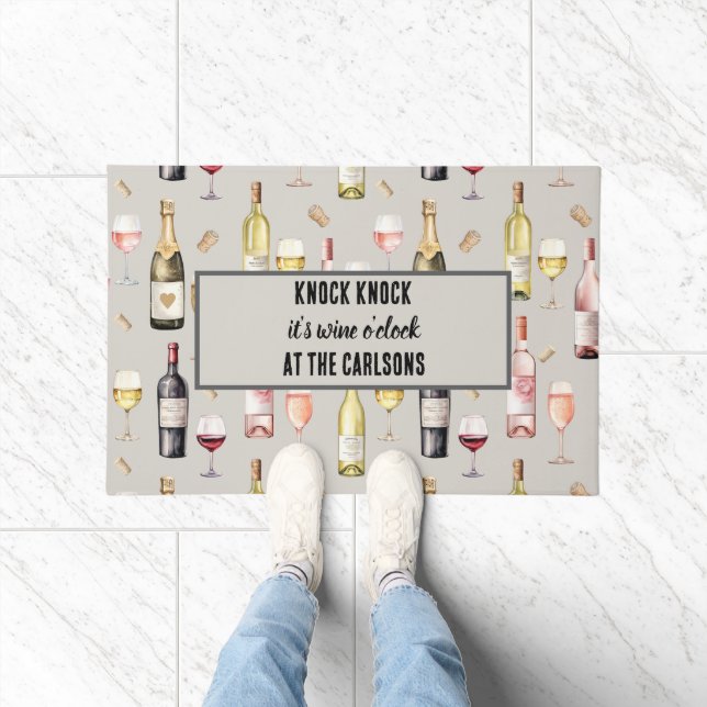 Wine Lover Wine o'Clock  Doormat (Indoor)