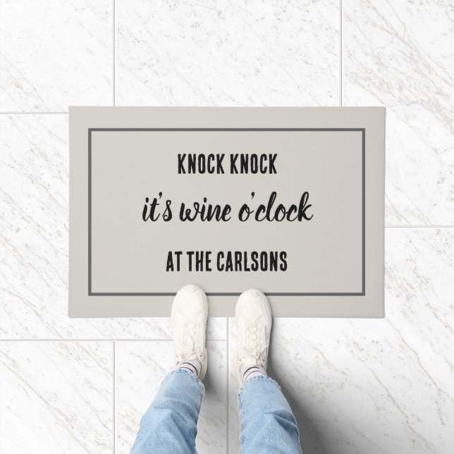 Wine Lover Wine o'Clock  Doormat (Indoor)