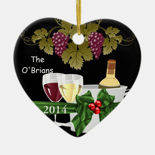 WINE LOVERS 2014 ORNAMENT PERSONALIZED (Front)