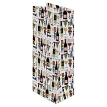 Wine Lovers Bottles, Glasses & Accessories Pattern
