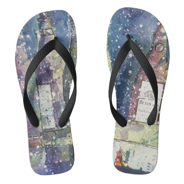 Wine lovers flip flops (Footbed)