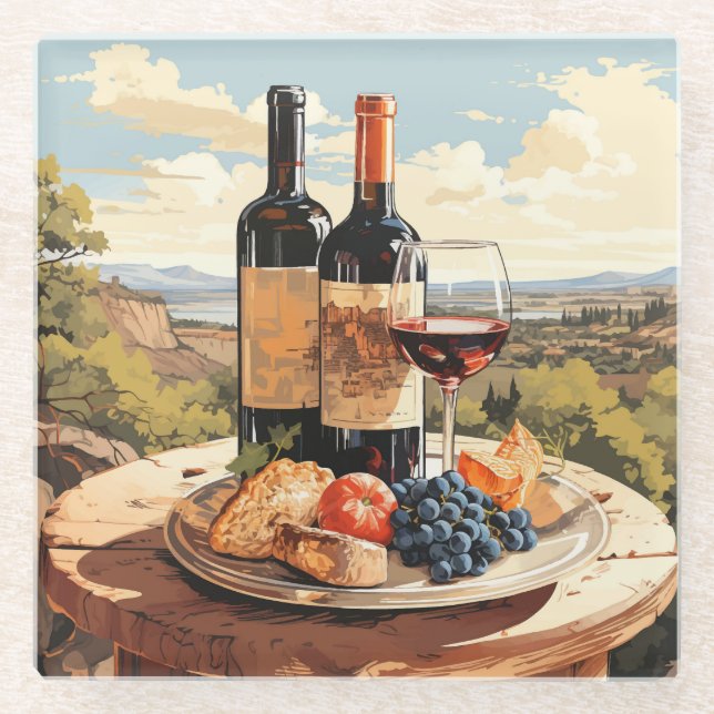 Wine Lover's Glass Coaster (Front)