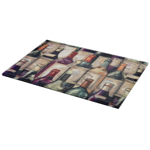 Wine Lovers Glass Cutting Board