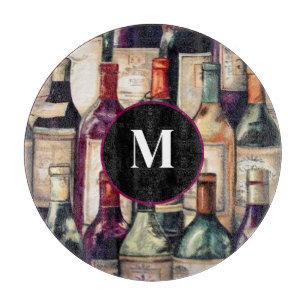 Wine Lovers Glass Cutting Board