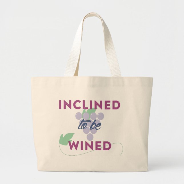 Wine lovers jumbo tote bag (Front)