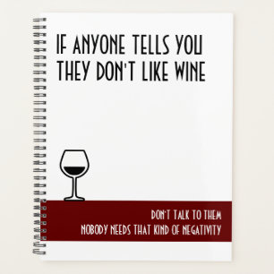 Wine Lover's Large Red Planner