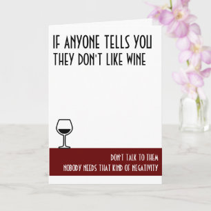 Wine Lover's Standard Red Birthday Card