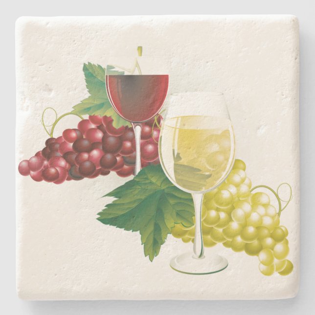 Wine Lovers Stone Coaster (Front)