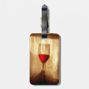 Wine Luggage Tag w/ leather strap
