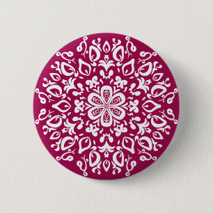 Wine Mandala 6 Cm Round Badge