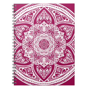 Wine Mandala Spiral Notebook