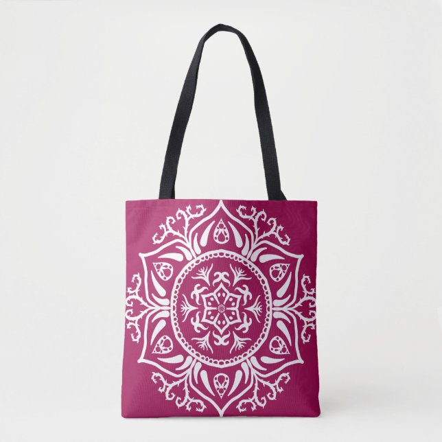 Wine Mandala Tote Bag (Front)