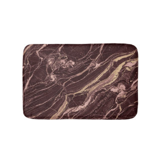 Wine Marble Pattern Refined Contemporary Design Bath Mat