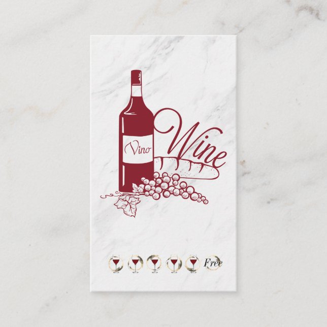 Wine & Marble Punch Card (Front)