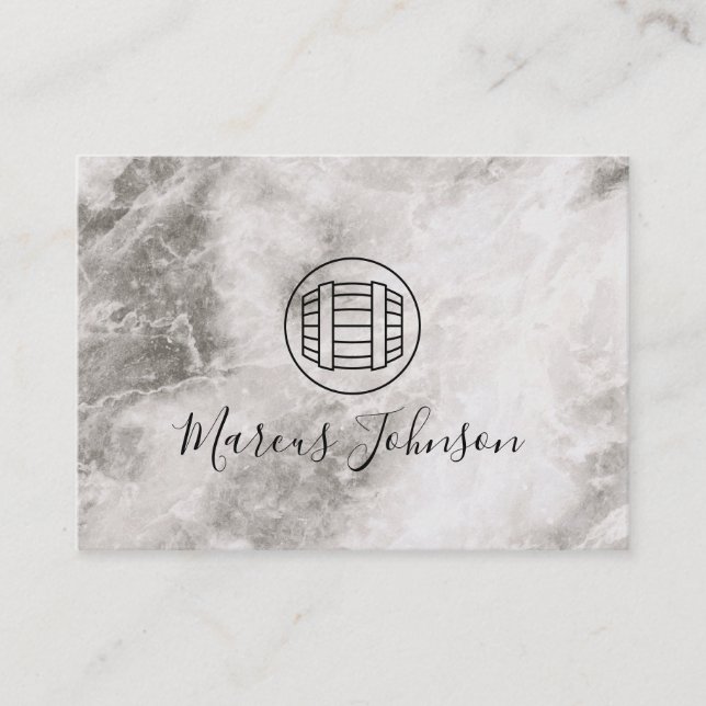 Wine Marble Texture Business Card (Front)
