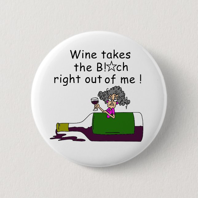 Wine Mellows Me 6 Cm Round Badge (Front)