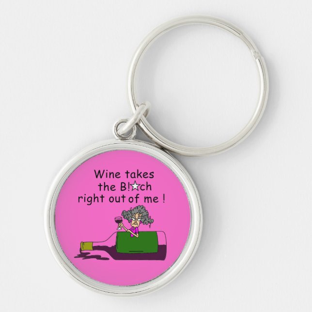 Wine Mellows Me Key Ring (Front)