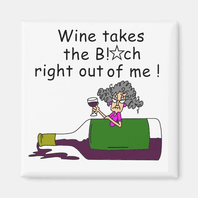 Wine Mellows Me Magnet (Front)