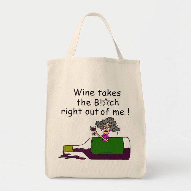 Wine Mellows Me Tote Bag (Front)