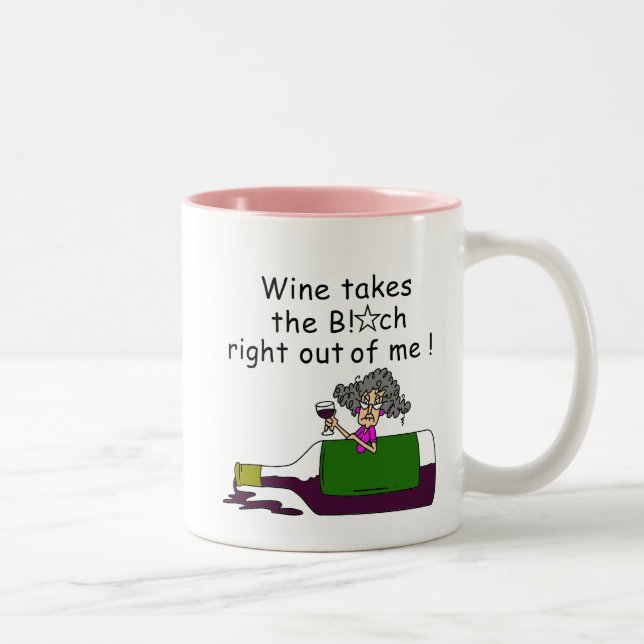 Wine Mellows Me Two-Tone Coffee Mug (Right)
