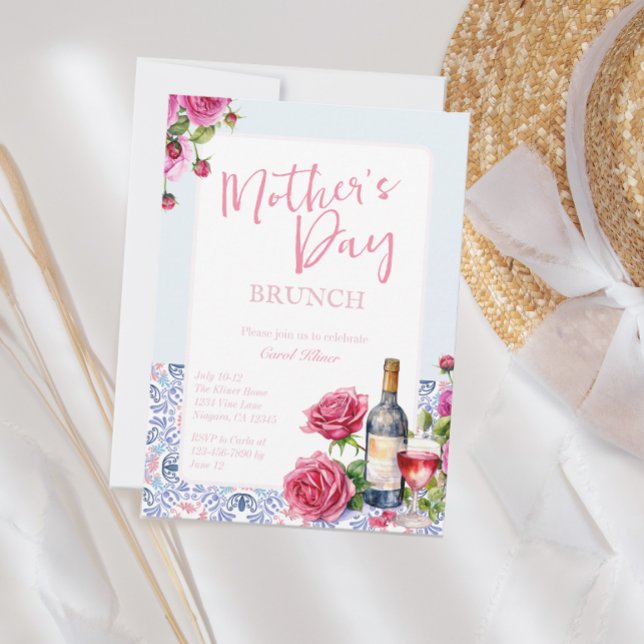 Wine Mothers Day Brunch  Invitation (Creator Uploaded)
