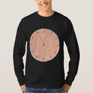 Wine O Clock White Glass No Text T-Shirt