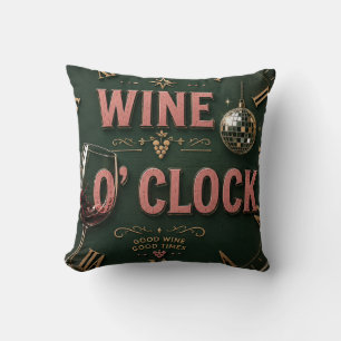 Wine O'Clock  Elegant Home Bar  Cushion