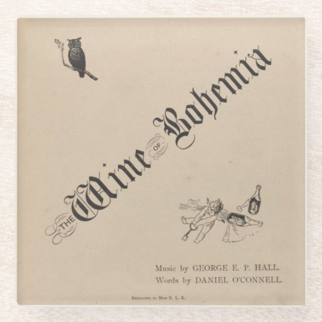 Wine of Bohemia - Glass Coaster (Front)