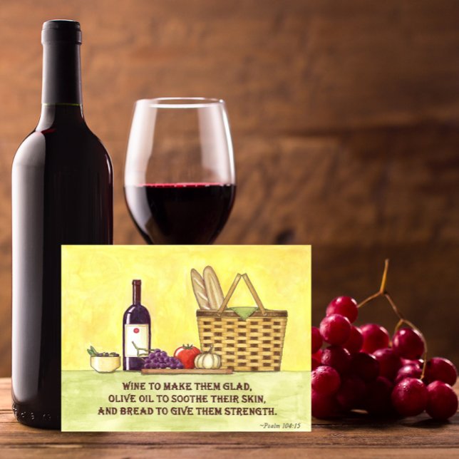 Wine Oil & Bread Inspirational Postcard (Creator Uploaded)
