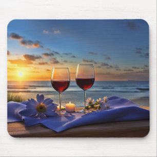Wine on the Beach Mouse Pad