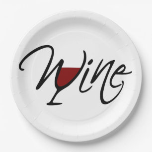 WINE PAPER PLATE
