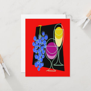 Wine party invitation, add edit text,