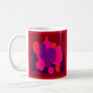 Wine pink mauve colours balloon patterns coffee mug