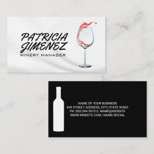Wine Pour Into Glass   Wine Bottle Business Card