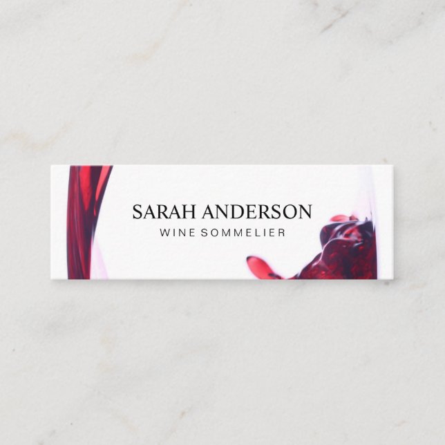 Wine Pour Mini Business Card (Front)