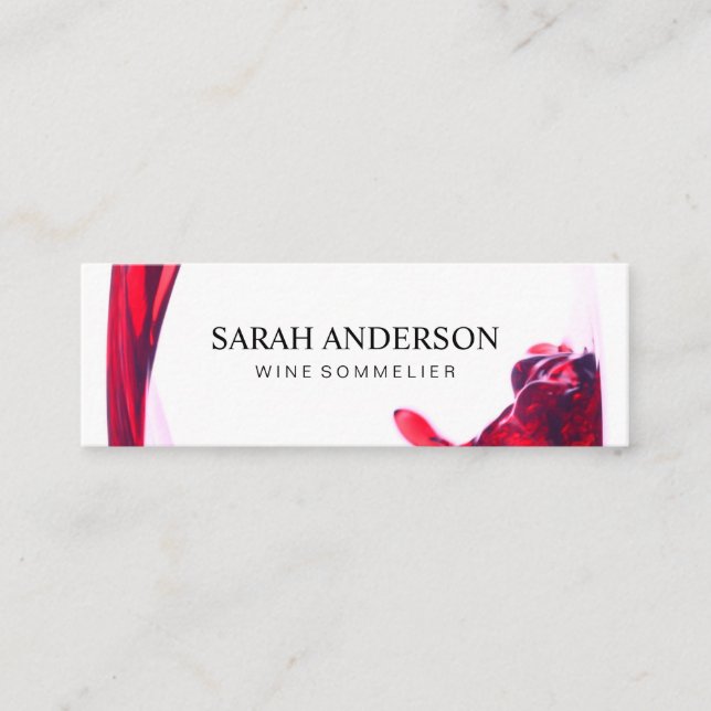 Wine Pour Mini Business Card (Front)